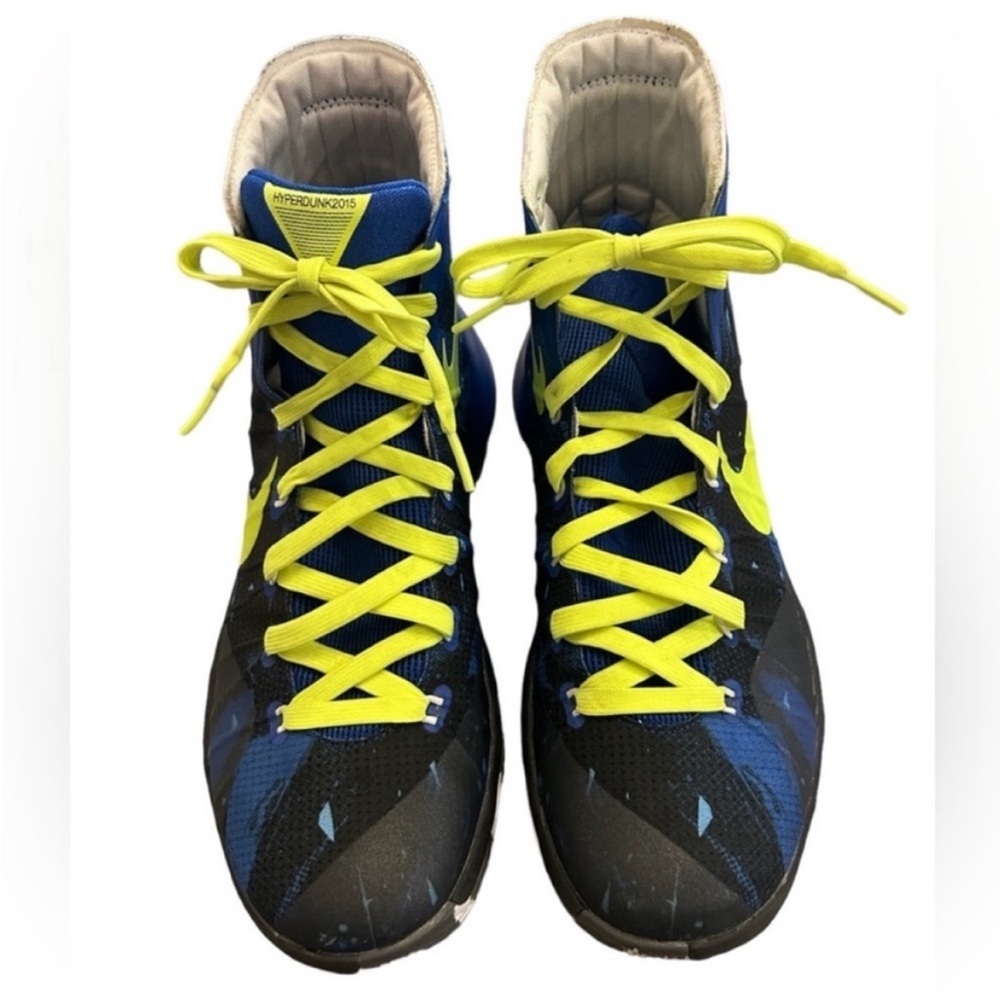 Nike Blue and Black Sneakers with Yellow Accents